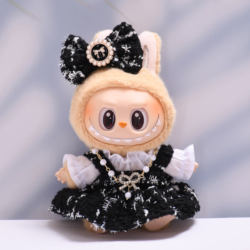 Only clothes] the first and second generation Labubu pendant clothes small fragrant style suspenders skirt cloth cloth doll clothes