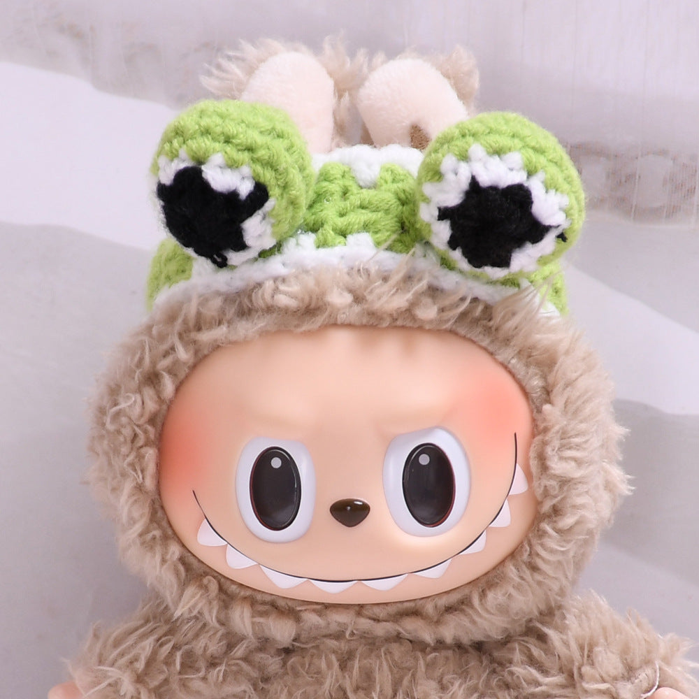 Labubu Doll Clothes - Striped Sweater & Headband Outfit for 1st & 2nd Gen Pendant