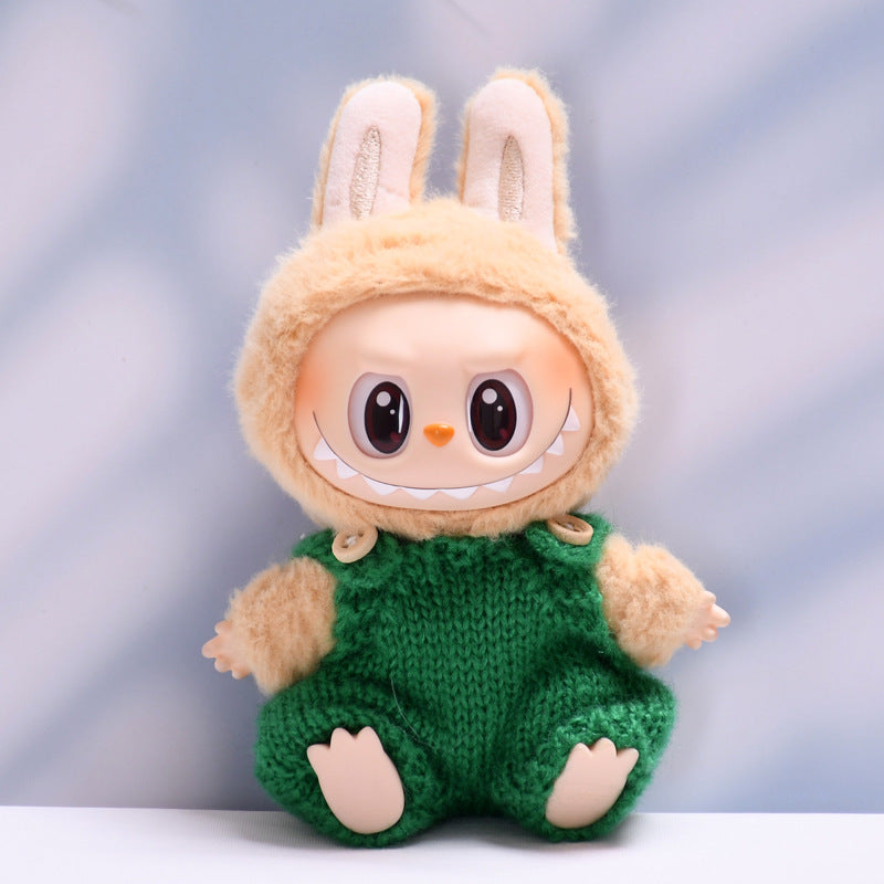 Only clothes] the first and second generation of cloth pendant wool belt pants hat suit Labubu change baby clothes