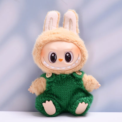 Only clothes] the first and second generation of cloth pendant wool belt pants hat suit Labubu change baby clothes