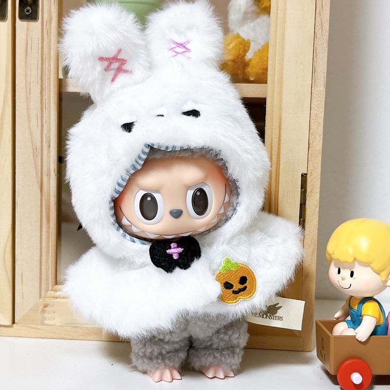 Labubu Doll Jumpsuit Outfits for 17cm Vinyl Dolls