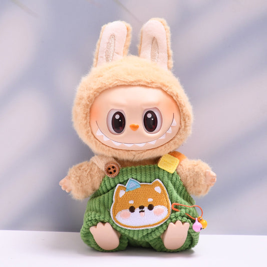 Only clothes] one or two generation pendant labubu small animal suspenders suit sit labubu change baby clothes