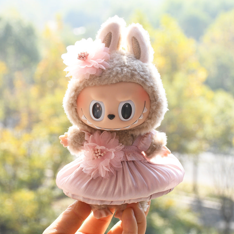 Only clothes] 17cm pendant pull cloth cloth for clothes spring and summer dress suit labubu baby dress cute
