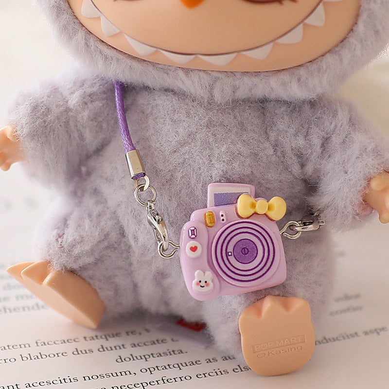 The second generation of Labubu cloth vinyl face blind box pendant sit party doll sweater gauze skirt hat shoes