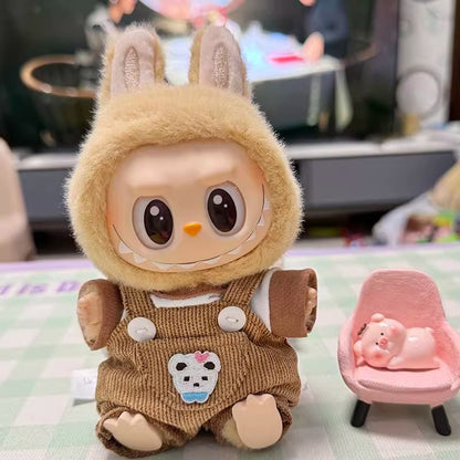Clothes Only] First/Second Generation Pendant Labubu Clothes Rab Sit Party Doll Shark Elk suit