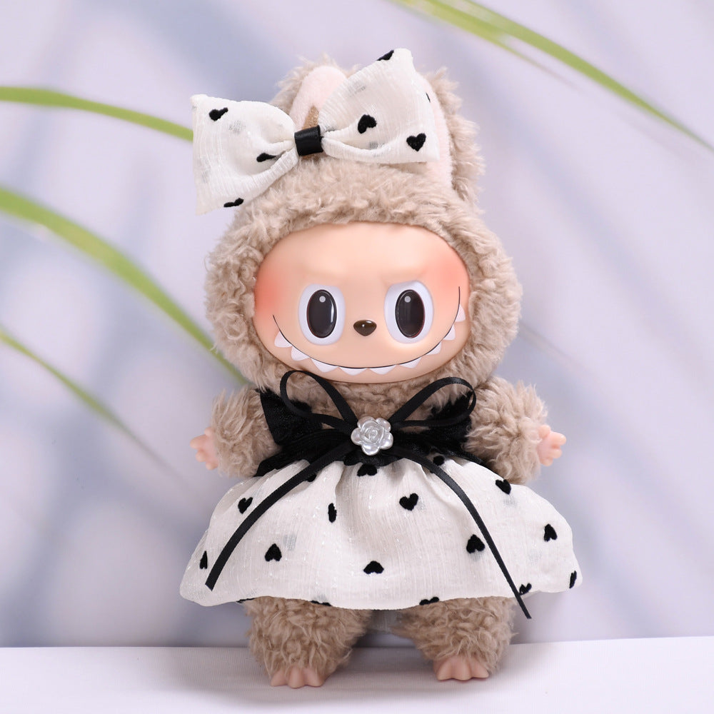 Only clothes] 17cm pendant pull cloth cloth for clothes spring and summer dress suit labubu baby dress cute