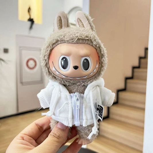 Labubu 17cm Zipper Shirt & Cute Outfits for Vinyl Doll