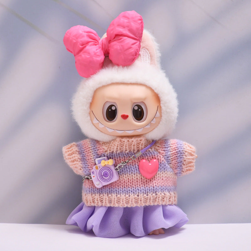 Only baby clothes] one, two and three generations of pendants labubu clothes sweater gauze skirt bow pull cloth baby clothes