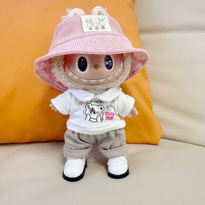 Only clothes] 17CM Rab cloth doll clothes blind box key chain LABUBU for lapel bear shirt suit