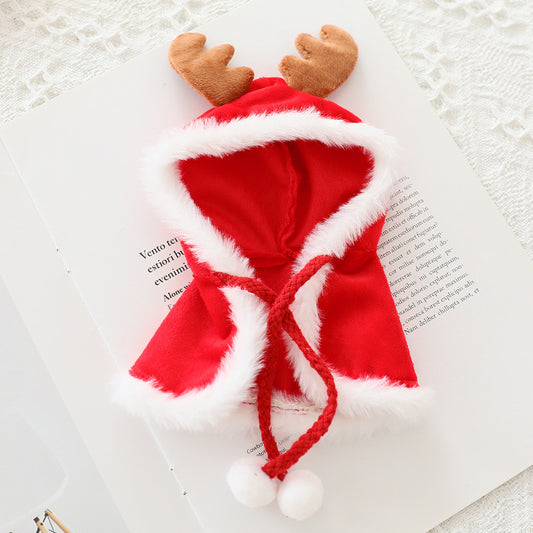 Generation II Blind Box Labubu Pendant Christmas Cloak Baby Clothes Labubu Hood Fawn Cape Hat