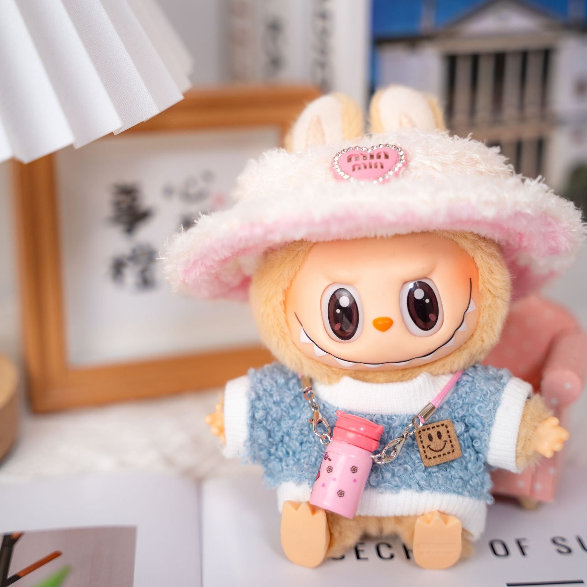 Only Selling Clothes] 17cm Pendant Blind Box Labubu Doll Clothes Keychain Labubu Doll One-Piece Clothes Cute