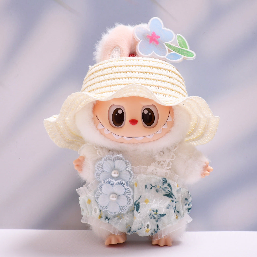 Only clothes] 17cm pendant pull cloth cloth for clothes spring and summer dress suit labubu baby dress cute