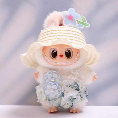 Only clothes] 17cm pendant pull cloth cloth for clothes spring and summer dress suit labubu baby dress cute
