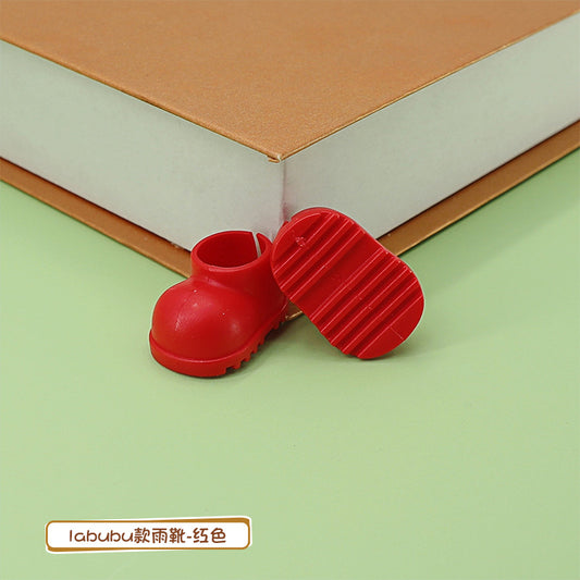 17cm Labubu Rain Boots Blind Box Pendant Doll Accessories Cute Macaron Baby Shoes Labubu Replaceable Shoes
