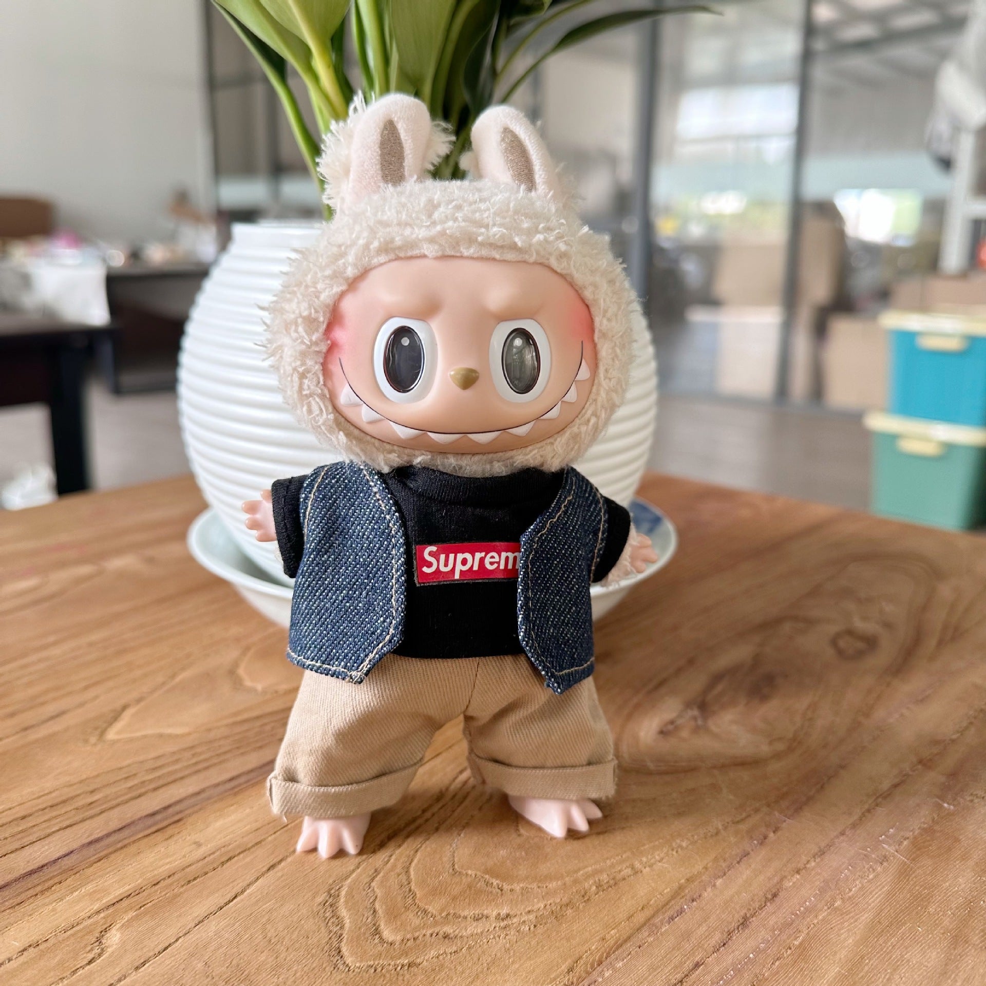 Clothes Only] First/Second Generation LAUBUB Doll Clothes LAUBUB Sit Party Doll Clothes Supreme suit Tide