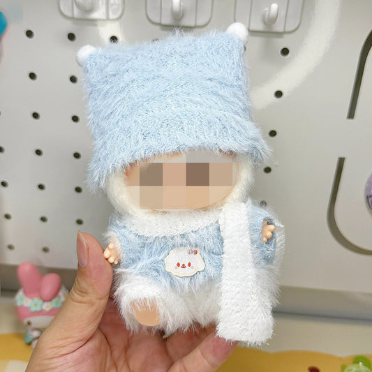 Labubu Doll Baby Clothes Outfit - 17cm Vinyl Doll Overalls Suit