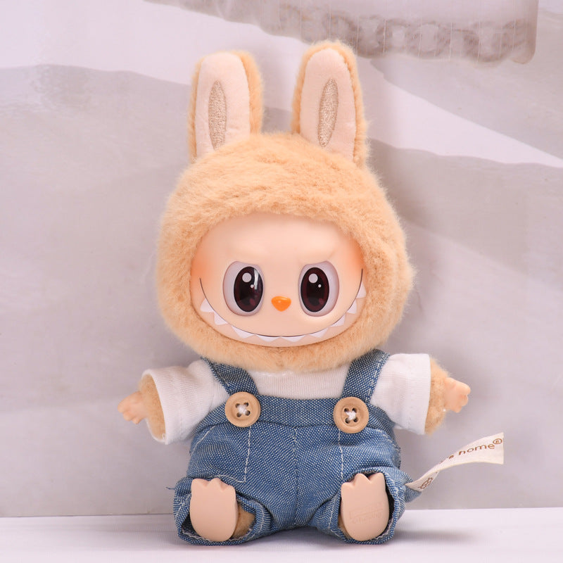 Only clothes] second generation blind box sitting party series Labubu pendant clothes vinyl face cloth baby clothes adorable