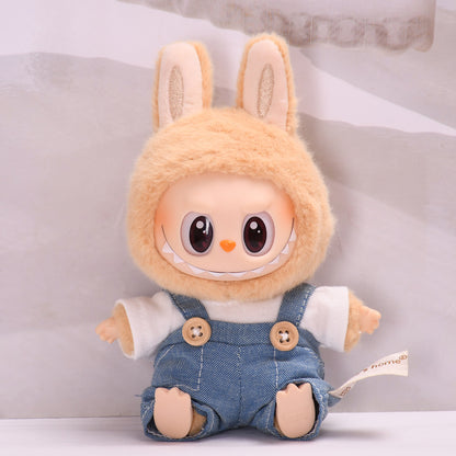 Only clothes] second generation blind box sitting party series Labubu pendant clothes vinyl face cloth baby clothes adorable