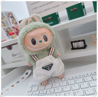 Labubu Doll Clothes - 17cm & 10cm Cotton Overalls & T-Shirts