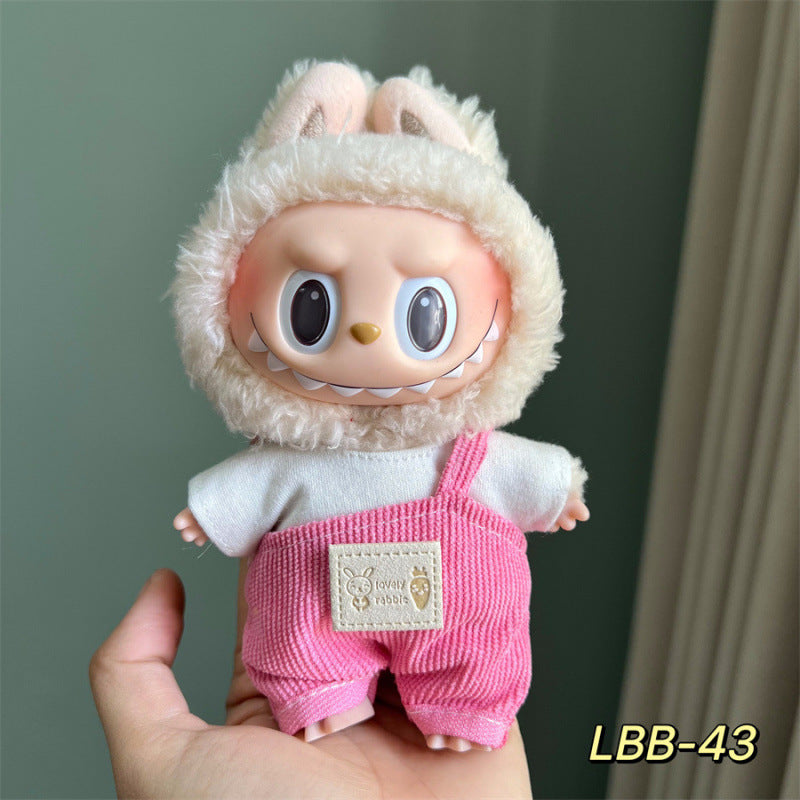 17cm Labubu Doll Outfit Set - Changeable Clothes for Plush Toy