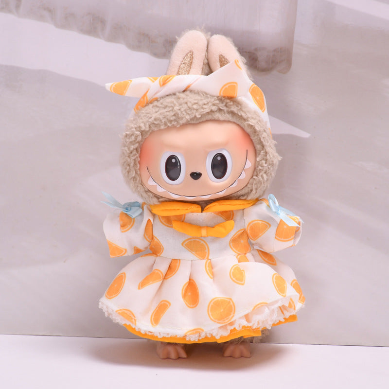 Only clothes] 17cm pendant pull cloth cloth for clothes spring and summer dress suit labubu baby dress cute