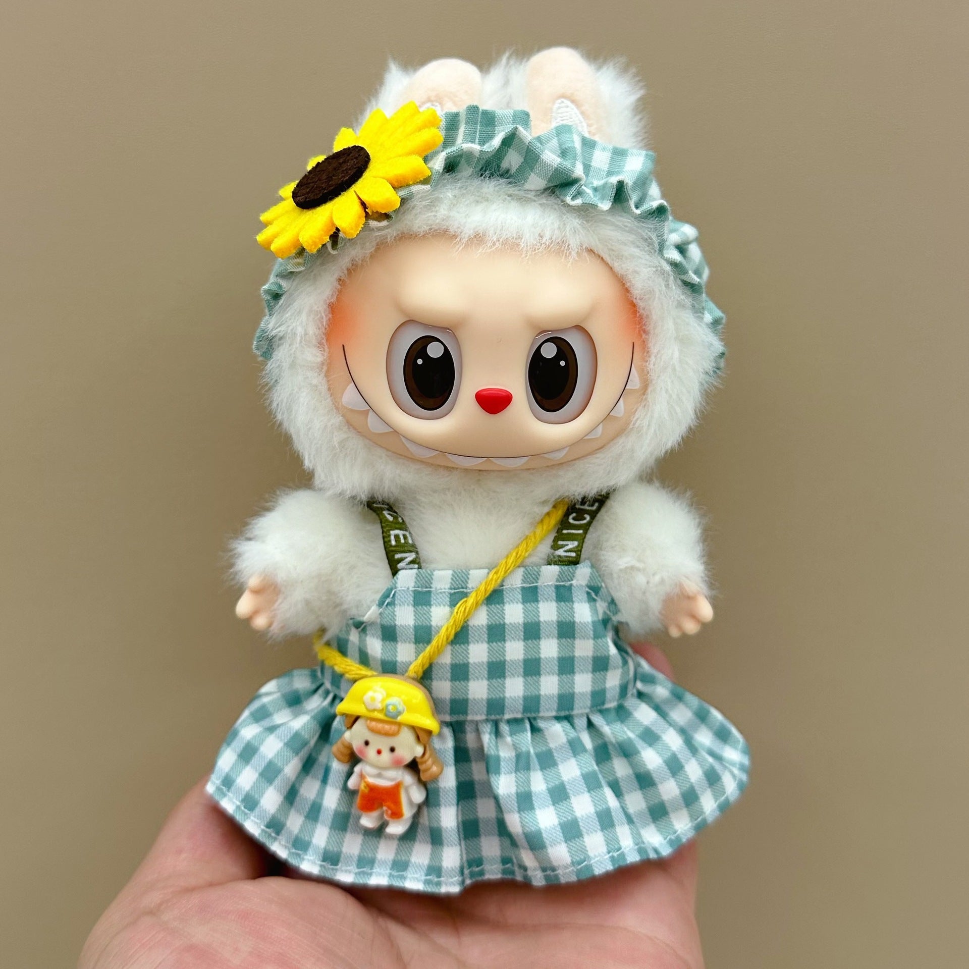 labubu doll clothes 17cm pull cloth clothes blind box doll skirt suit cute dress toy cross-border wholesale