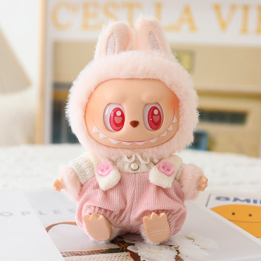 The second generation of cloth cloth clothes vinyl doll sitting party labubu replacement pants hat shoes