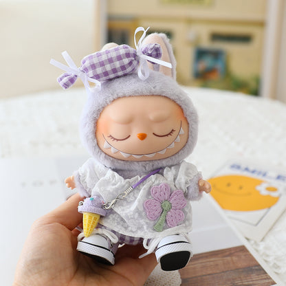 Only Clothes Labubu Clothes First Generation Second Generation Third Generation Labubu Pendant Summer Replacement Four-Leaf Clover Candy