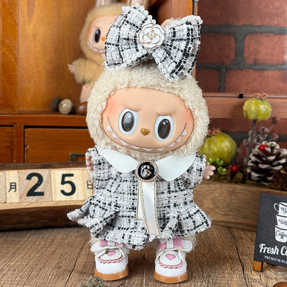 Suitable for labubu doll clothes 17cm pull cloth doll clothes small jewelry doll for suit wholesale