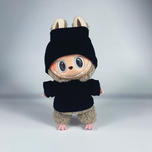 LABUBU17cm pendant tide brand doll clothes wearing tirab cloth 15cm sitting party printable big logo clothes