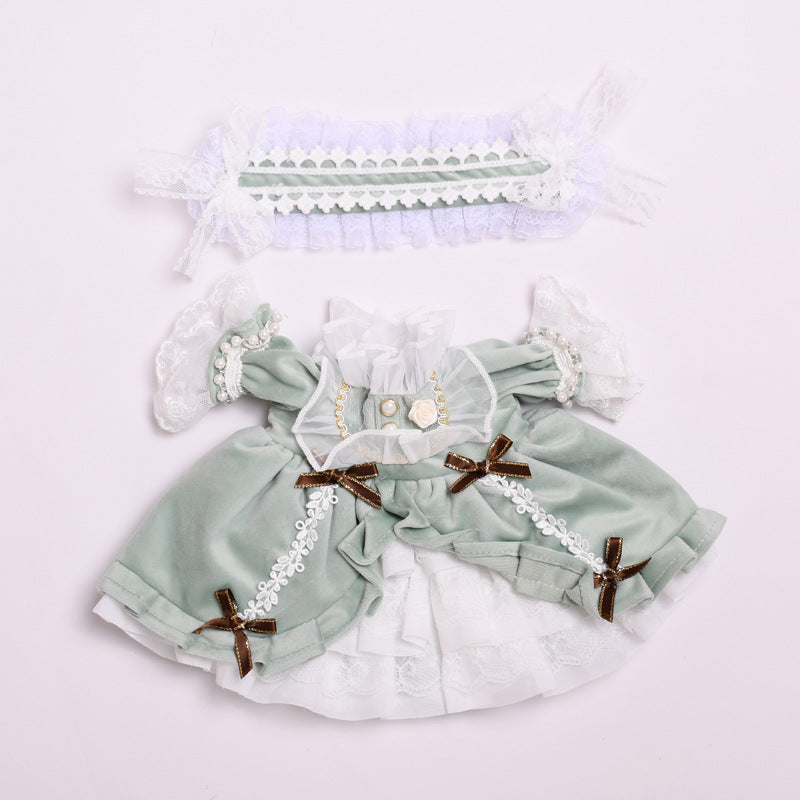 Clothes Only] Large 38cm Rab Clothes Lori Court dress labubu Dress Replacement Doll Dress
