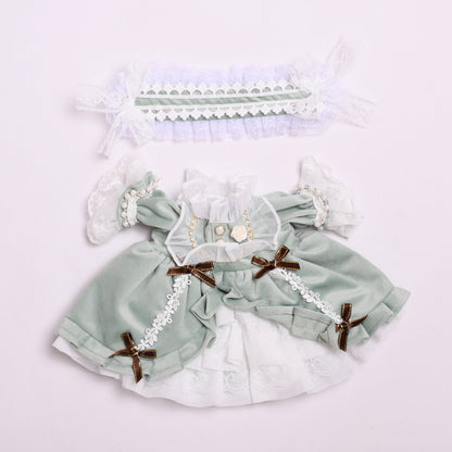 Clothes Only] Large 38cm Rab Clothes Lori Court dress labubu Dress Replacement Doll Dress