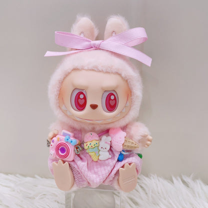 Labubu Doll Summer Ice Cream Overalls Outfit