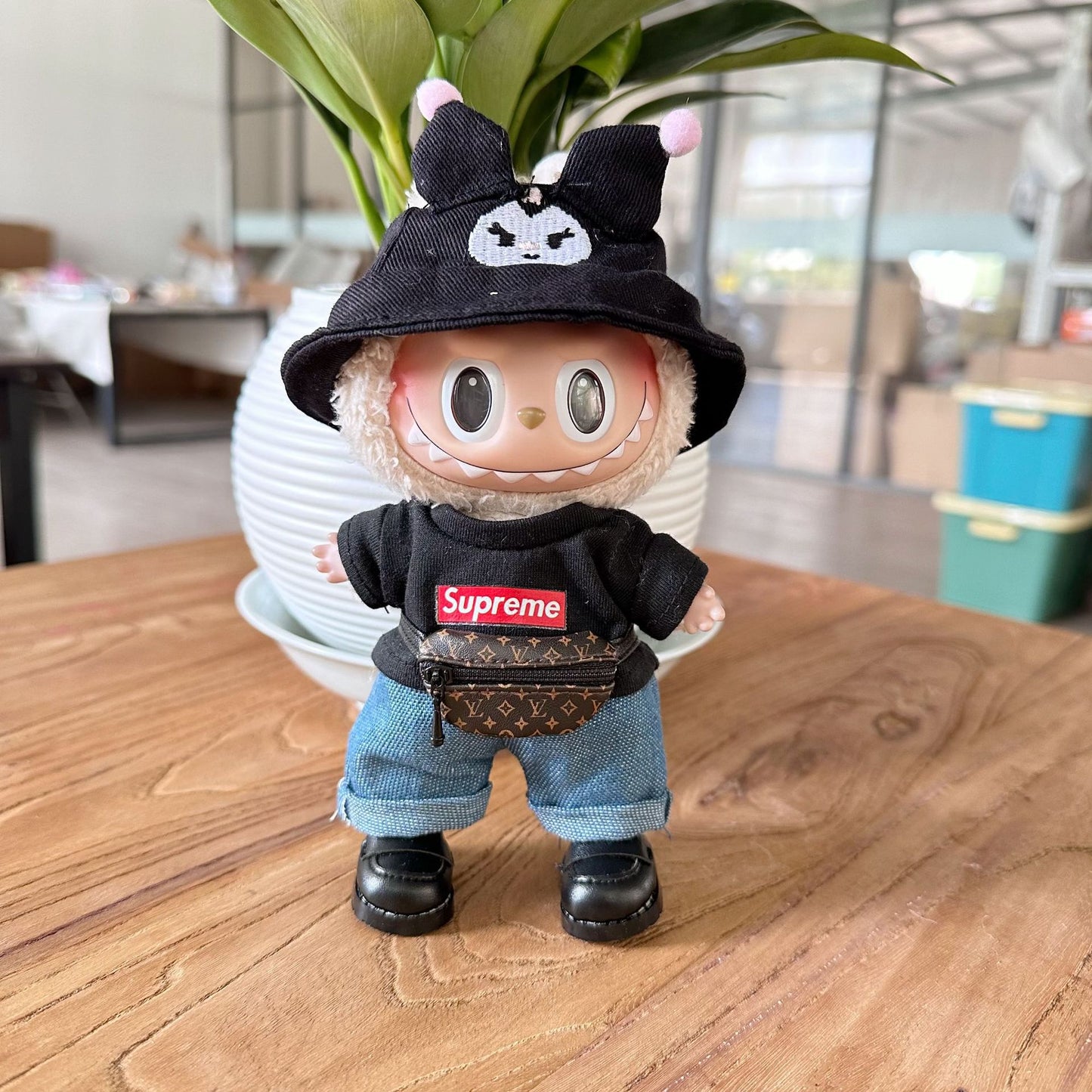 Clothes Only] First/Second Generation LAUBUB Doll Clothes LAUBUB Sit Party Doll Clothes Supreme suit Tide