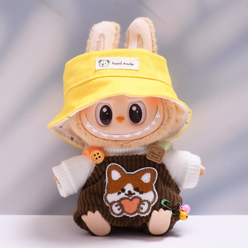 Only clothes] one or two generation pendant labubu small animal suspenders suit sit labubu change baby clothes