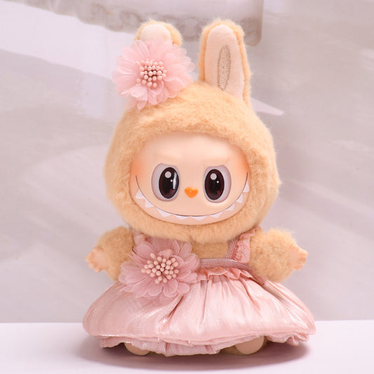 Only clothes] second generation vinyl blind box labubu sit party cloth clothes cute flower bud skirt baby clothes adorable