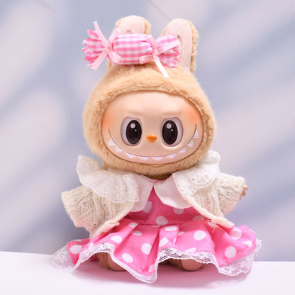Labubu Doll Baby Clothes - Polka Dot Dress Sets & Accessories
