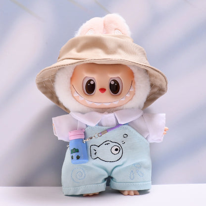 Labubu Doll Outfit - Cute Overalls & Shirt Suit for Pendant Dolls