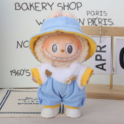 Super Q cute labubu doll 17cm pendant generation for doll plush doll vinyl face change