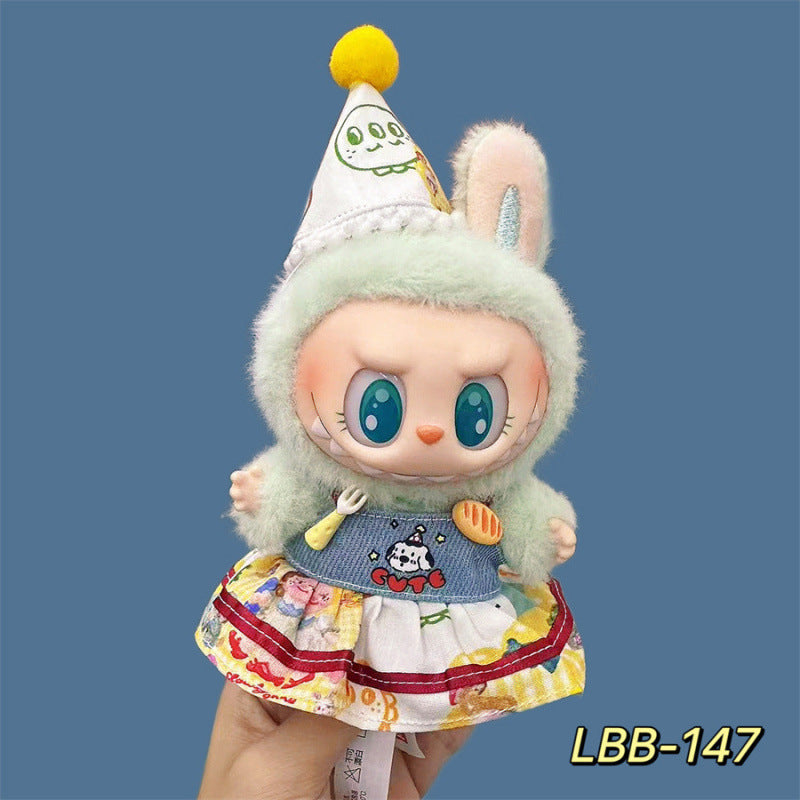 Labubu Doll Clothes Set for 17cm Vinyl Dolls