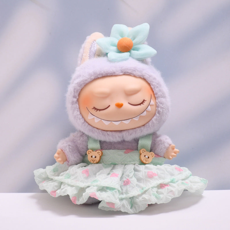Only baby clothes] one, two and three generations of pendants labubu clothes puffy gauze skirt hat suit cloth cloth for baby clothes