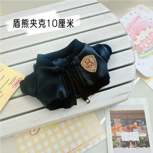 Labubu Doll Leather Jacket & Outfits for 10cm Vinyl Dolls