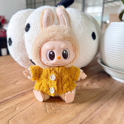 Only clothes] the first and second generation of labubu doll clothes LABUBU sitting party doll for autumn and winter sweater