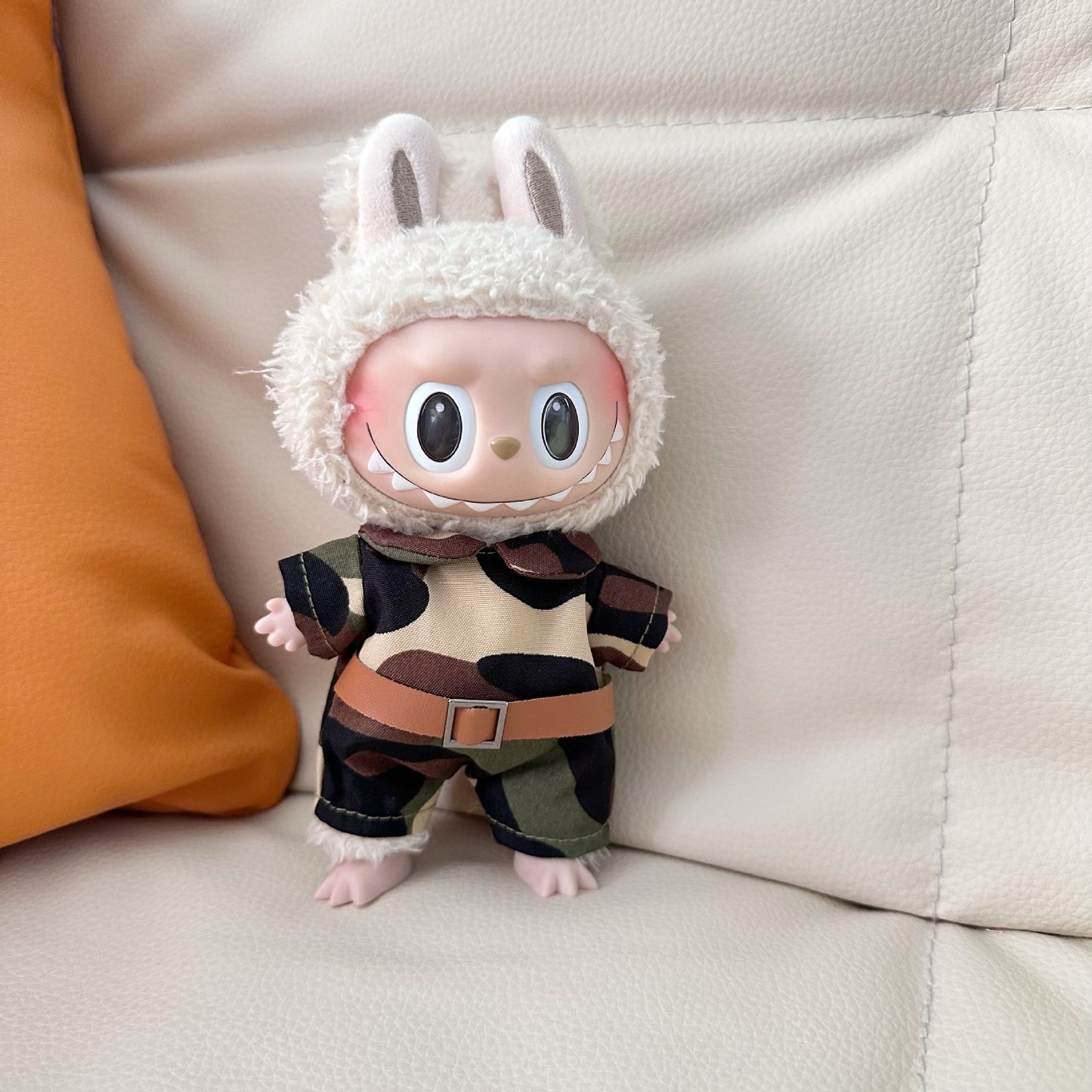 Only clothes] 17CM blind box pendant cloth clothes Thai police clothing LABUBU cool handsome camouflage clothing suit