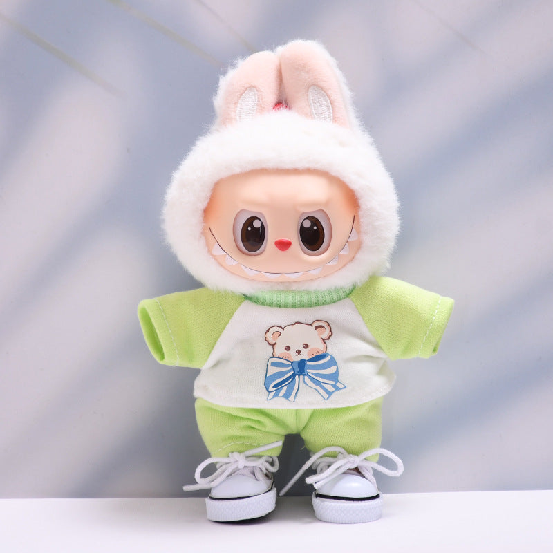 Labubu Doll Baby Clothes Set - Colorful T-Shirt & Shorts Outfit
