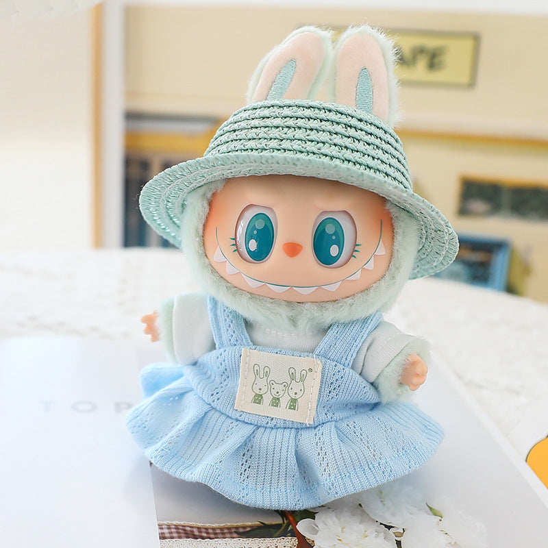 Rab cloth pendant generation two generation vinyl doll T-shirt suspenders suit doll clothes labubu doll clothes skirt