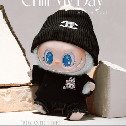 Labubu Doll Outfit - Sky Blue GG Suit for Vinyl Pendant Dolls