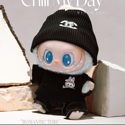 Labubu Doll Outfit - Sky Blue GG Suit for Vinyl Pendant Dolls