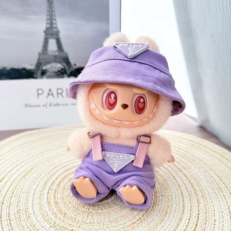 One, two and three generations of Labubu clothes pendant cloth cloth sitting doll clothes NY overalls sports suit trend cute