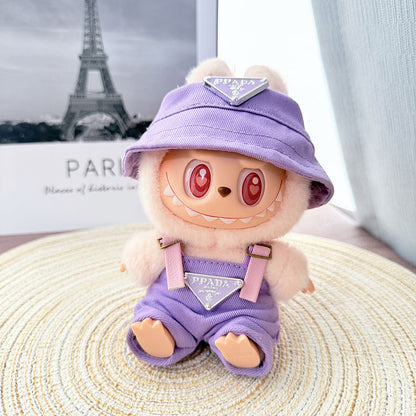 One, two and three generations of Labubu clothes pendant cloth cloth sitting doll clothes NY overalls sports suit trend cute